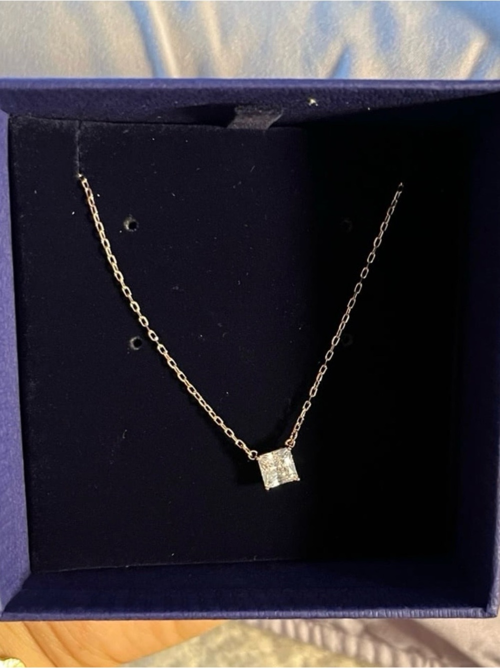 Swarovski Square Attract 18k Gold Pendant - Women's and Men’s Jewelry